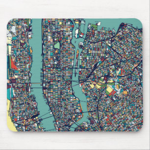 Manhattan New York Map Mouse Mat