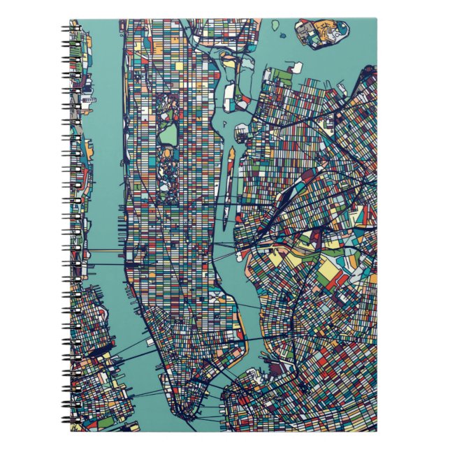 Manhattan New York Map Notebook (Front)