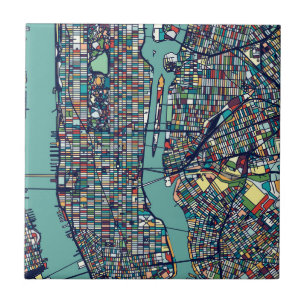 Manhattan New York Map Tile