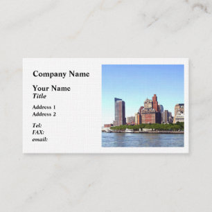 Manhattan NY - Manhattan Skyline on a Clear Day Business Card