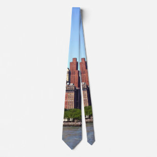 Manhattan NY - Manhattan Skyline on a Clear Day Tie