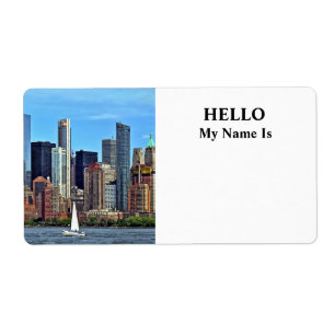 Manhattan NY – Sailboat By Manhattan Skyline