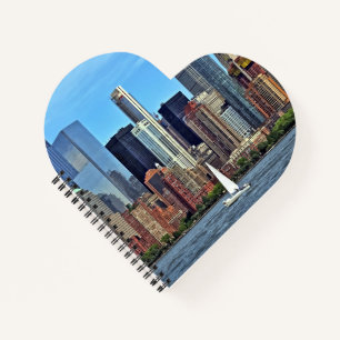Manhattan NY – Sailboat By Manhattan Skyline Notebook