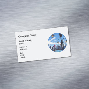 Manhattan NY - Skyline From Liberty State Park Magnetic Business Card