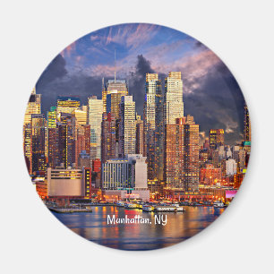 Manhattan, NY skyline Magnet