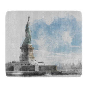 Manhattan Nyc Liberty Statue Cutting Board