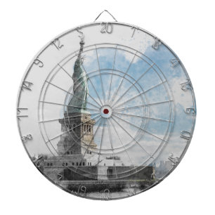 Manhattan Nyc Liberty Statue Dartboard