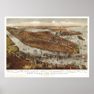 Manhattan (Parsons & Atwater) 1875, BigMapBlog.com Poster