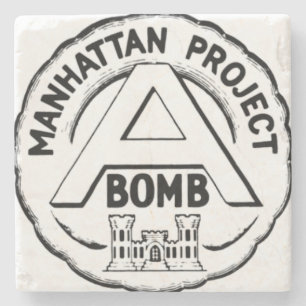 Manhattan Project Badge Stone Coaster