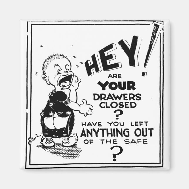 Manhattan Project Secrecy Warnng Magnet (Front)