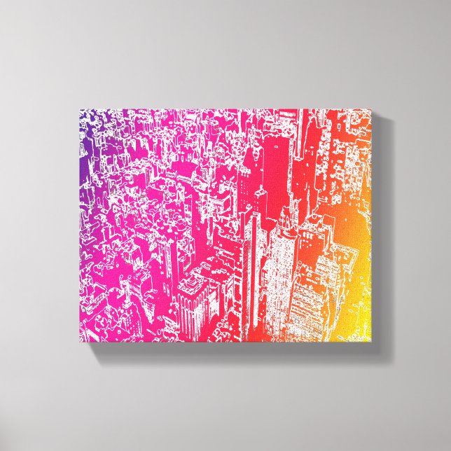 Manhattan rainbow canvas print (Front)