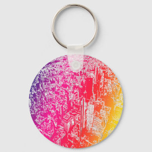 Manhattan rainbow key ring