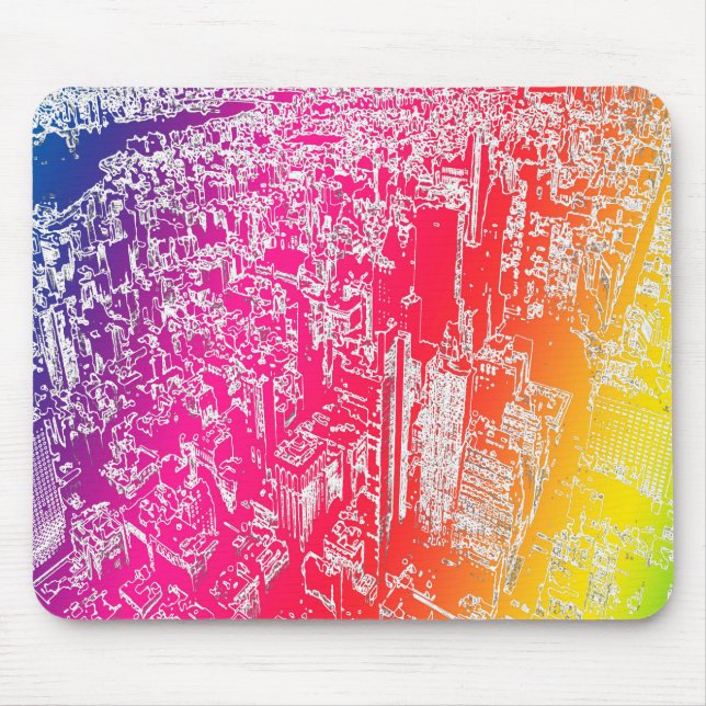 Manhattan rainbow mouse mat (Front)