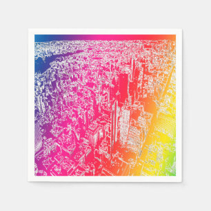 Manhattan rainbow napkin