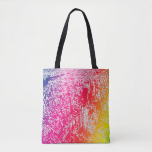 Manhattan rainbow tote bag