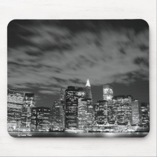 Manhattan skyline at Night Lights, NYC Mouse Mat