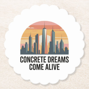 Manhattan State of Mind New York Paper Coaster