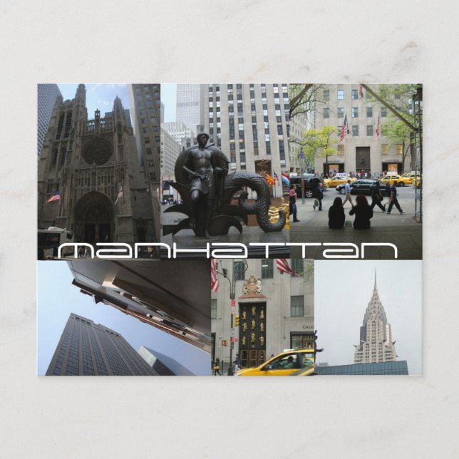 Manhattan V Postcard (Front)