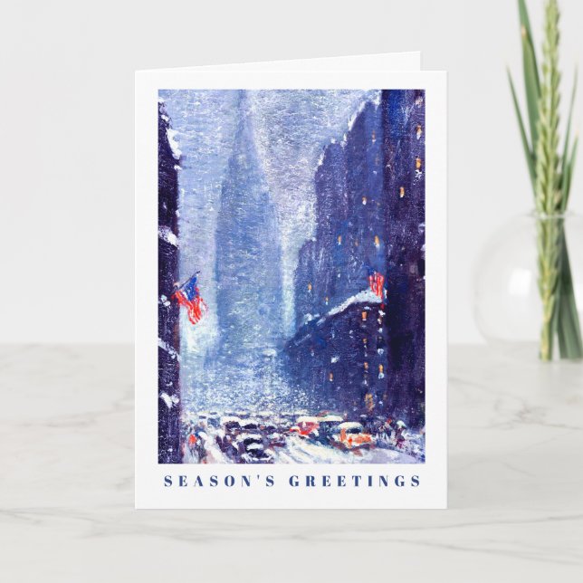 Manhattan Winter Scene. Christmas Cards (Front)