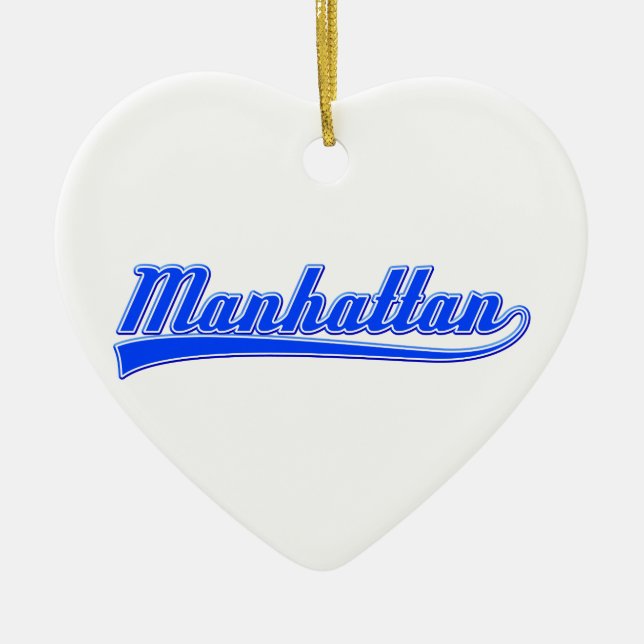 Manhattan With Swash Ceramic Tree Decoration (Front)