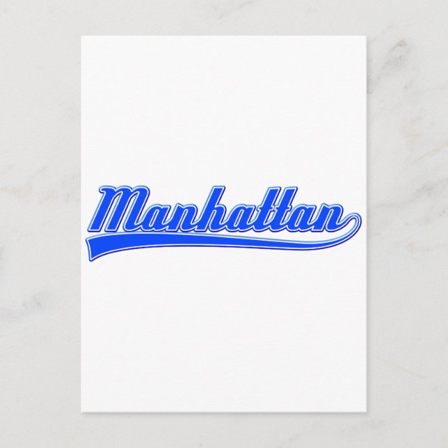 Manhattan With Swash Postcard (Front)