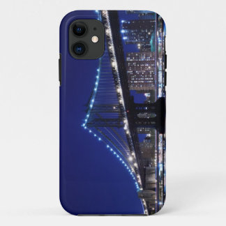 Manhattanbrücke und -Skyline nachts iPhone 11 Case