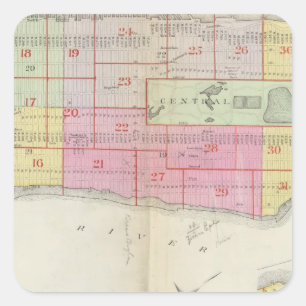 Manhatten, New York 10 Square Sticker