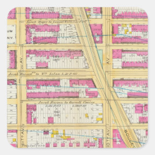 Manhatten, New York 13 Square Sticker