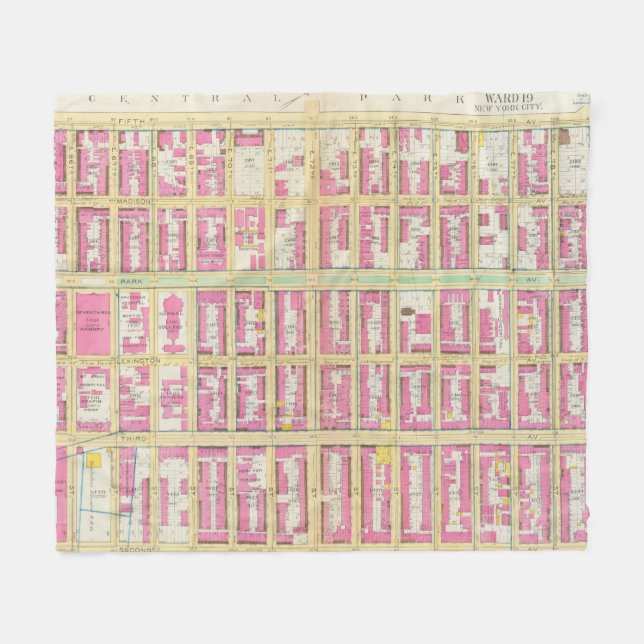 Manhatten, New York 3 Fleece Blanket (Front (Horizontal))