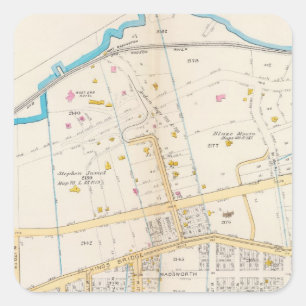 Manhatten, New York 5 Square Sticker