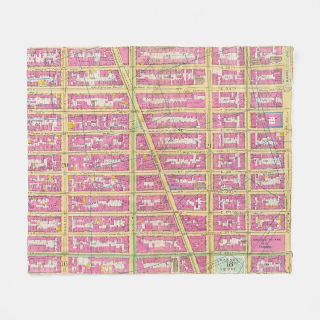 Manhatten, New York 7 Fleece Blanket (Front (Horizontal))