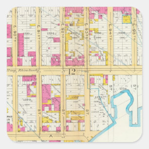 Manhatten, New York 8 Square Sticker