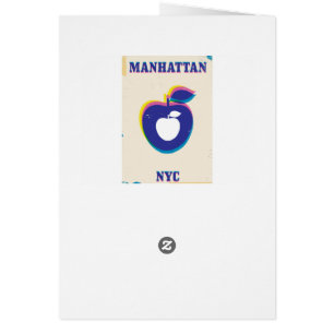 Manhatten NYC vintage 'Big Apple' Travel poster