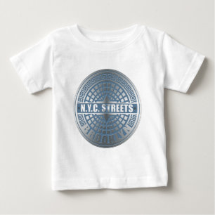 Manhole Cover Brooklyn Blue Baby T-Shirt