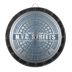 Manhole Cover Brooklyn Blue Dartboard