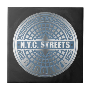 Manhole Cover Brooklyn Blue Tile