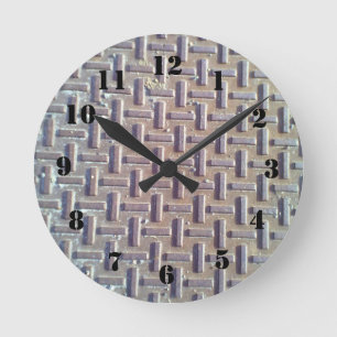 Manhole cover round clock