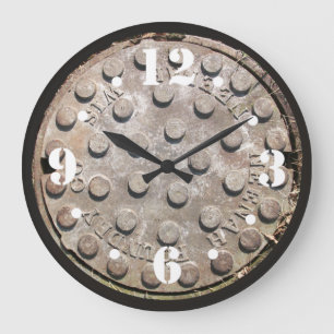 Manhole Cover Wall Clock
