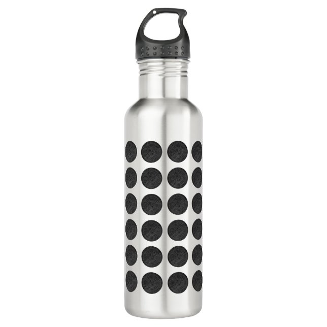 Manhole Covers Black Marble 710 Ml Water Bottle (Front)