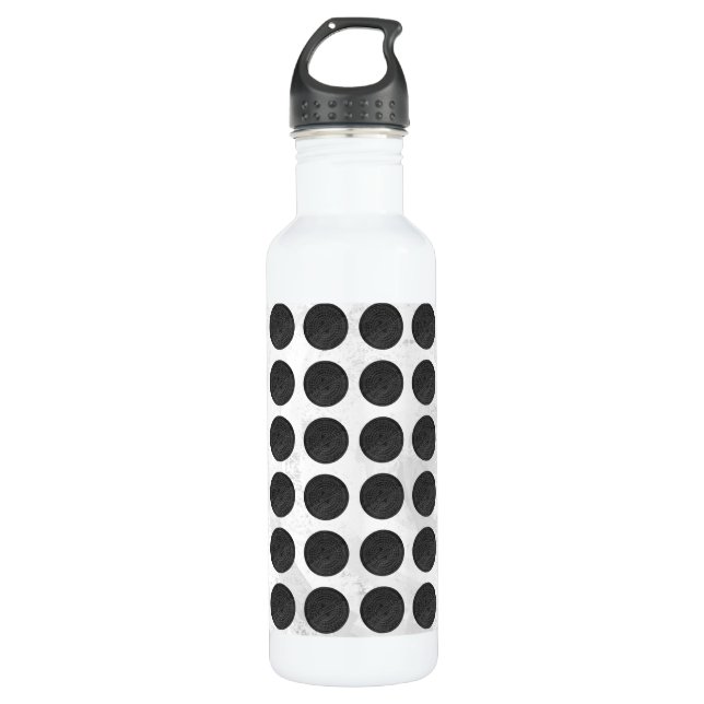 Manhole Covers Black Marble 710 Ml Water Bottle (Front)