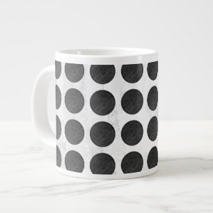 Manhole Covers Black Marble Large Coffee Mug