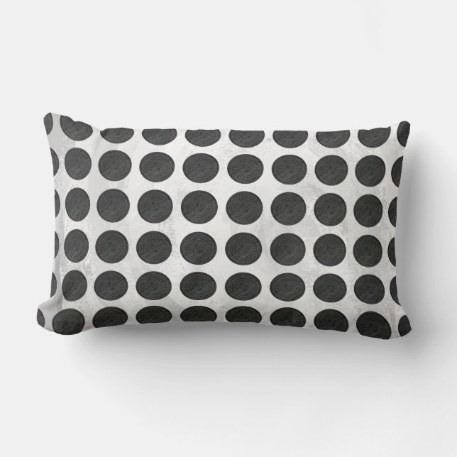 Manhole Covers Black Marble Lumbar Cushion (Front)