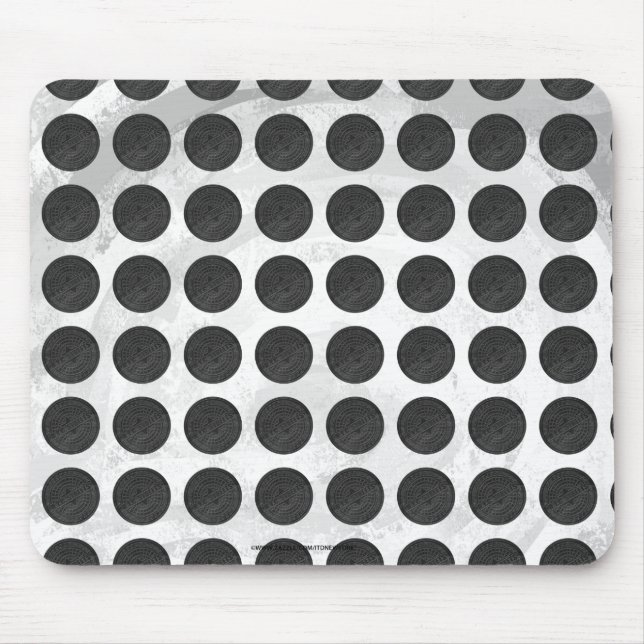 Manhole Covers Black Marble Mouse Mat (Front)
