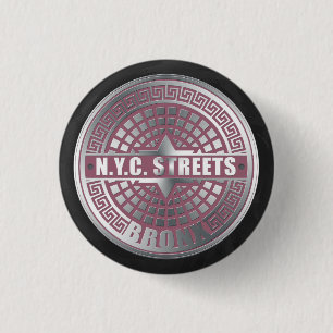 Manhole Covers Bronx 3 Cm Round Badge