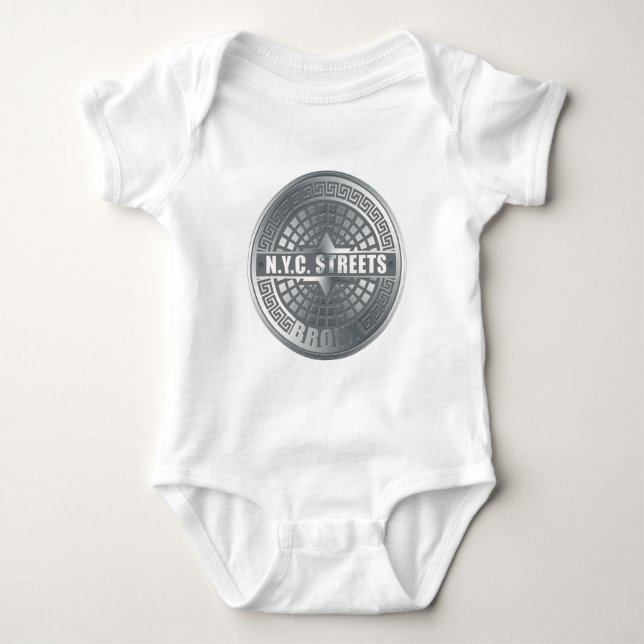 Manhole Covers Bronx Baby Bodysuit (Front)
