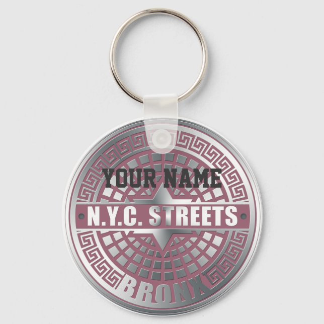 Manhole Covers Bronx Key Ring (Front)