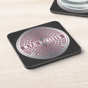 Manhole Covers Brooklyn Coaster