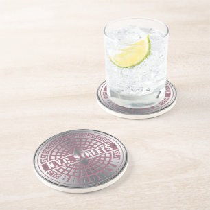 Manhole Covers Brooklyn Coaster