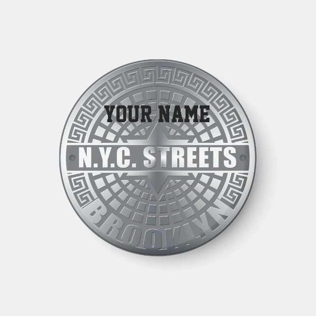 Manhole Covers Brooklyn Magnet (Front)