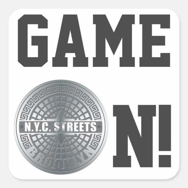 Manhole Covers Brooklyn Square Sticker (Front)